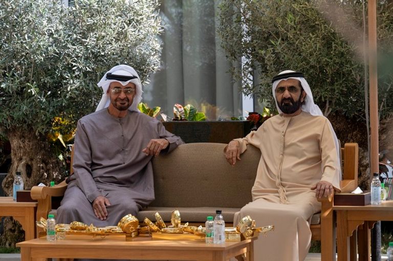الشيخ محمد بن راشد آل مكتوم والشيخ محمد بن زايد آل نهيان الشيخ محمد بن راشد آل مكتوم والشيخ محمد بن زايد آل نهيان