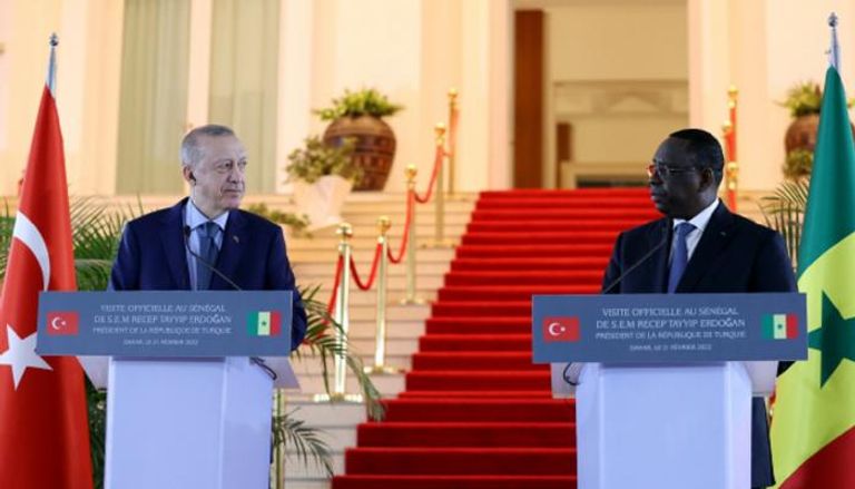 الرئيس التركي خلال زيارته للسنغال