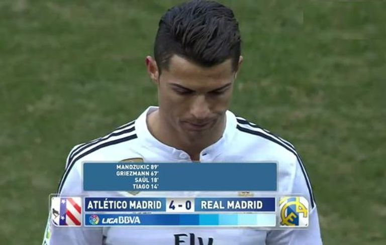 كريستيانو رونالدو أمام أتلتيكو مدريد