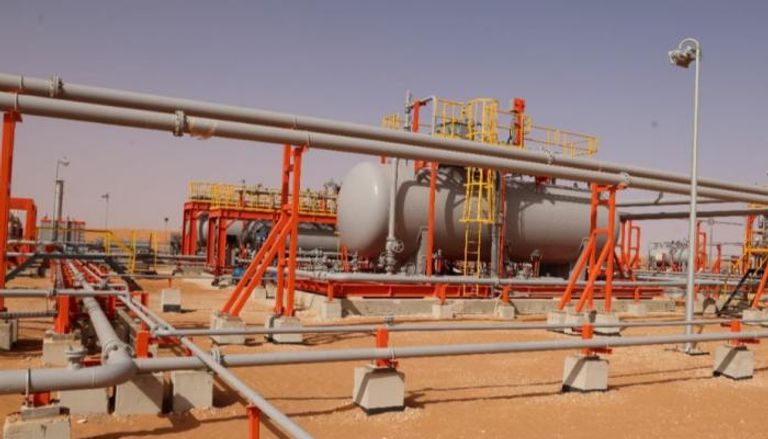أحد الحقول النفطية في ليبيا. (مؤسسة النفط)