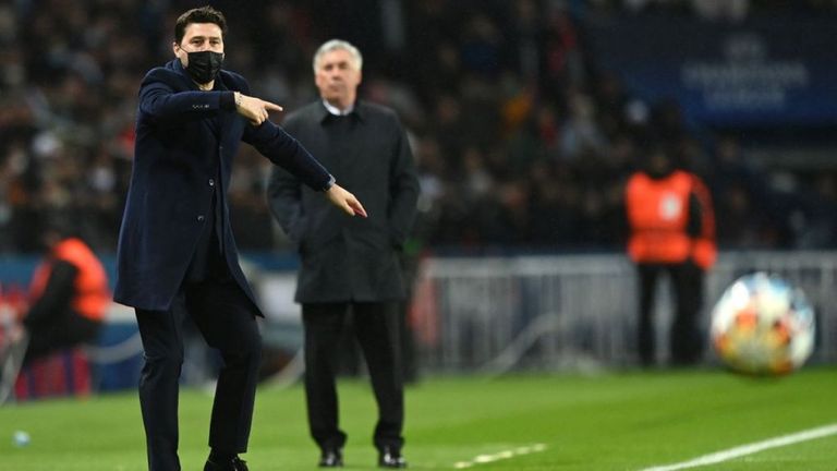 أنشيلوتي وبوكيتينو زين الدين زيدان مدرب ريال مدريد السابق