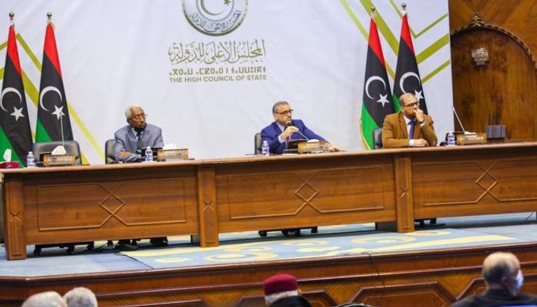 الإخواني الليبي خالد المشري خلال جلسة الخميس