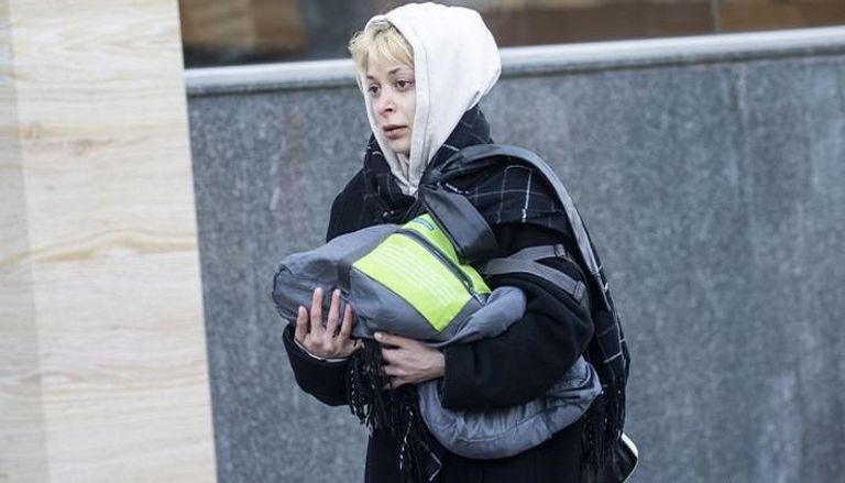 إحدى النازحات جراء الحرب في أوكرانيا