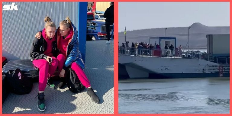 ديانا ياستريمسكا مع شقيقتها إيفانا