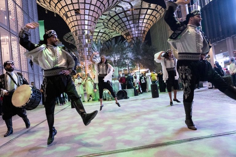 جانب من السهرة الموسيقية