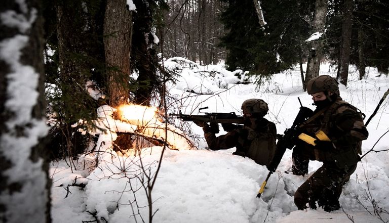 تدريب للقوات الفرنسية ضمن حلف الناتو جنود تابعون للجيش الفرنسي