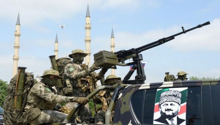 جانب من القوات الخاصة الشيشانية