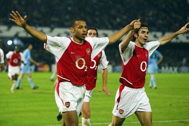 تييري هنري وروبرت بيريس في أرسنال