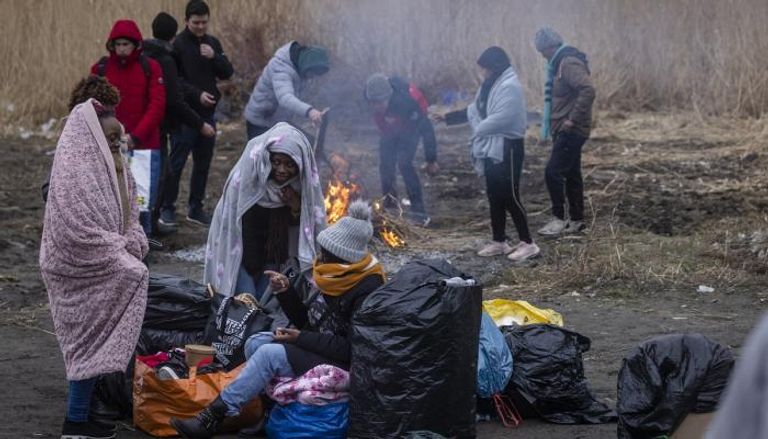 لاجئون على الحدود مع بولاند