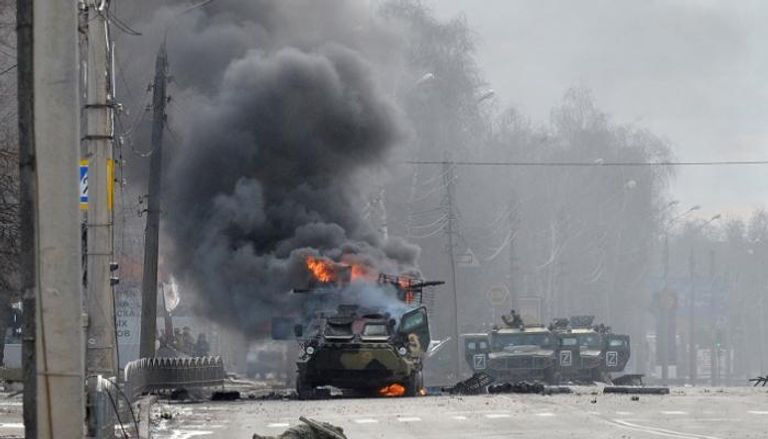 مركبة عسكرية روسية مدمرة - أ.ف.ب