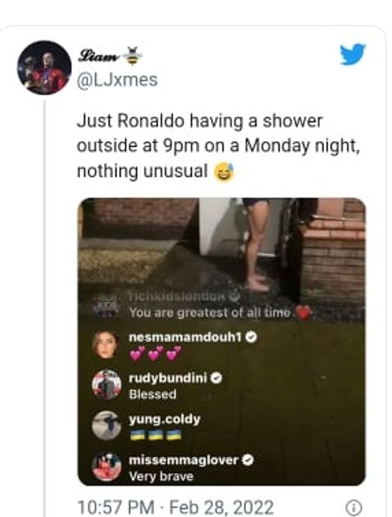 تغريدات على فيديو رونالدو كريستيانو رونالدو