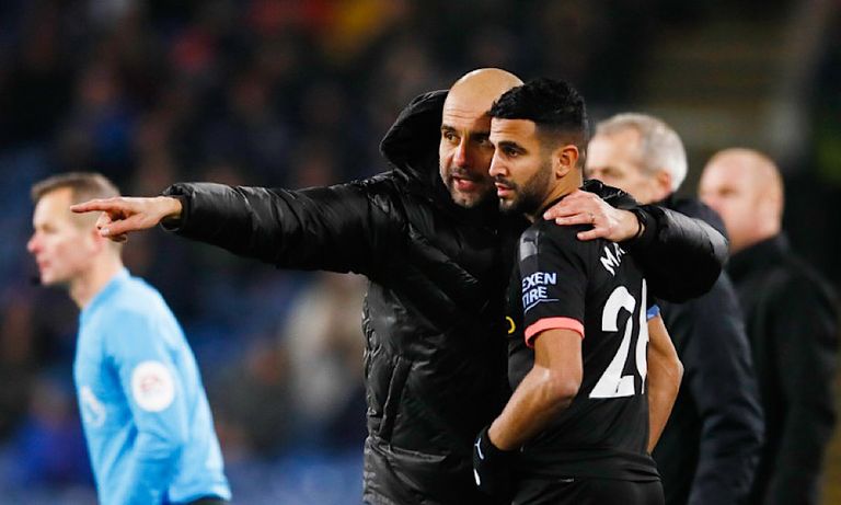 محرز وجوارديولا رياض محرز نجم مانشستر سيتي