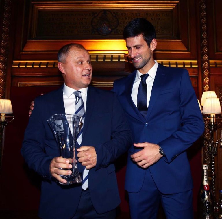 ديوكوفيتش ومدربه السابق مايدا