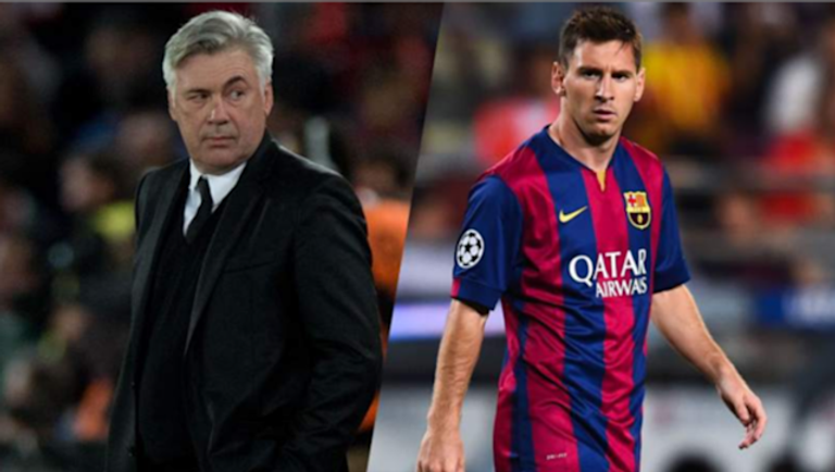 كارلو أنشيلوتي وليونيل ميسي