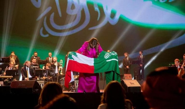 ماجدة الرومي خلال حفل موسم الرياض