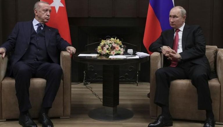 الرئيسان الروسي والتركي خلال لقاء سابق