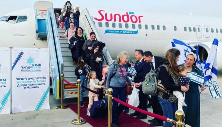مهاجرين وصلوا إسرائيل من أوكرانيا اليوم