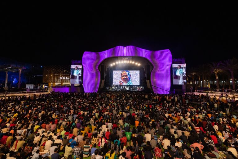 جانب من حفل النجم الهندي إلاياراجا