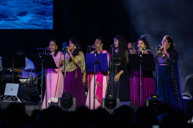 جانب من حفل النجم الهندي إلاياراجا