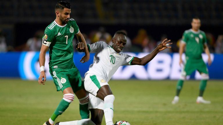 محرز وماني محمد صلاح ورياض محرز نجما ليفربول ومانشستر سيتي