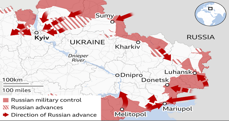 هجوم القوات الروسية من الشرق دبابات في الحرب الروسية الأوكرانية
