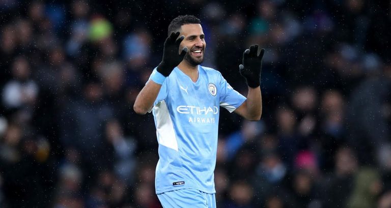 رياض محرز نجم مانشستر سيتي رياض محرز وجوارديولا في مانشستر سيتي