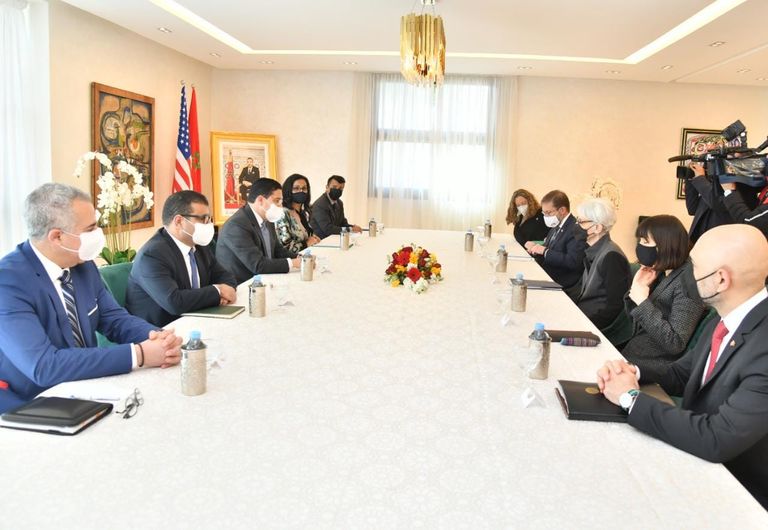 ناصر بوريطة يستقبل ويندي شيرمان