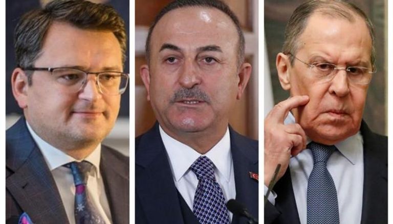 وزراء خارجية تركيا وروسيا وأوكرانيا