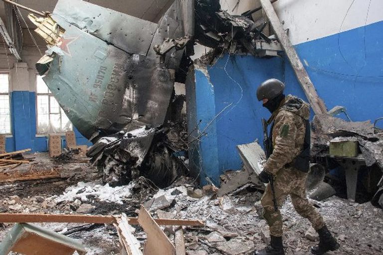 آثار الدمار على مستشفى للأطفال في ماريوبول