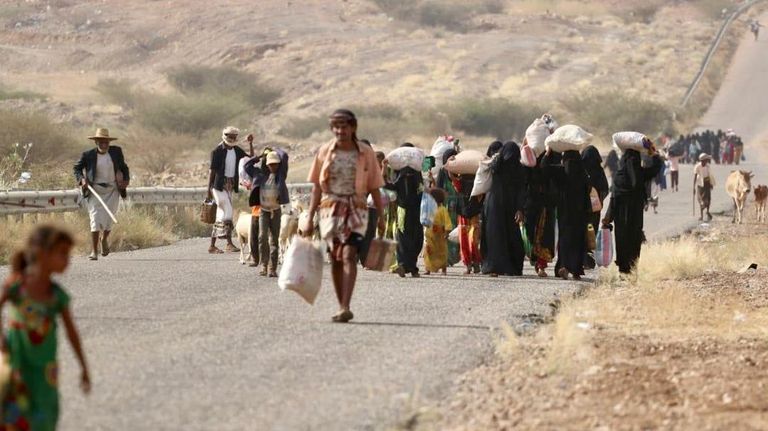 أسر هجرتهم مليشيات الحوثي غربي اليمن - أرشيفية