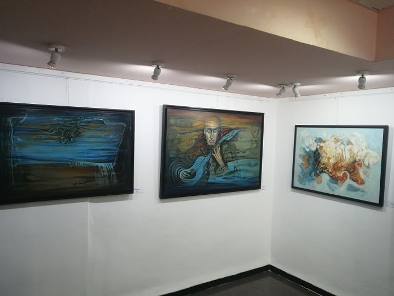 لوحات الفنان التشكيلي الجزائري ناصر الدين دوادي في معرض "تأثيرات" الفنان التشكيلي الجزائري ناصر الدين دوادي في معرض