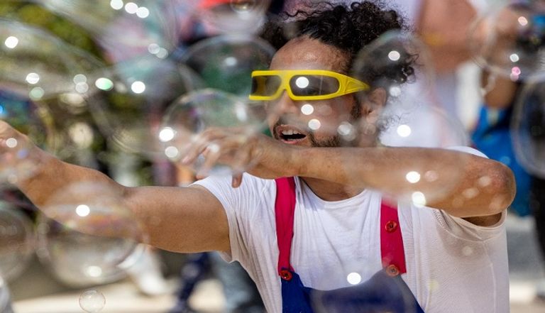 أحد عروض الفقاعات في إكسبو 2020 دبي