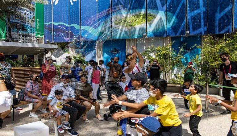 أحد عروض الفقاعات في إكسبو 2020 دبي