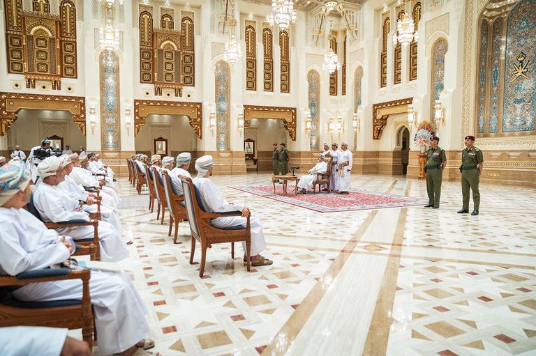 السُّلطان هيثم بن طارق خلال اللقاء