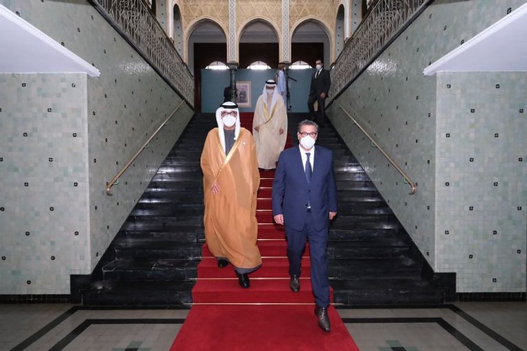 رئيس حكومة المغرب يلتقي الدكتور سلطان بن أحمد الجابر