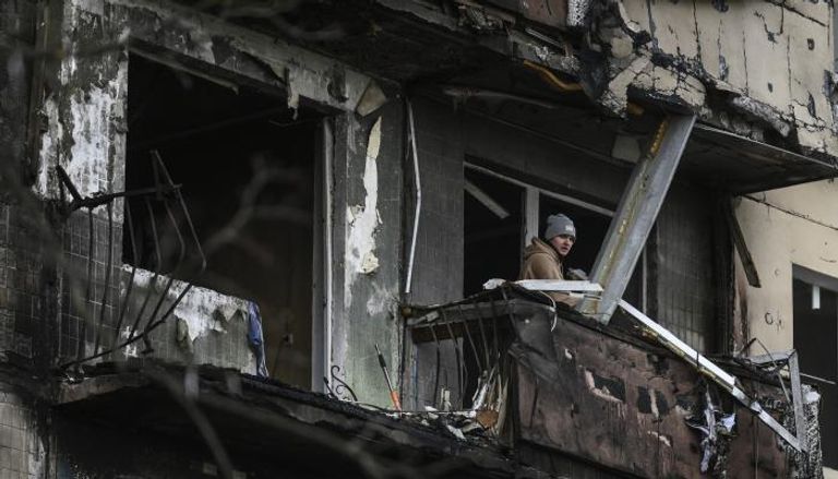 آثار الحرب في كييف