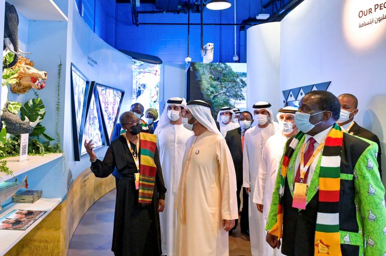 الشيخ محمد بن راشد آل مكتوم  في  إكسبو 2020 دبي