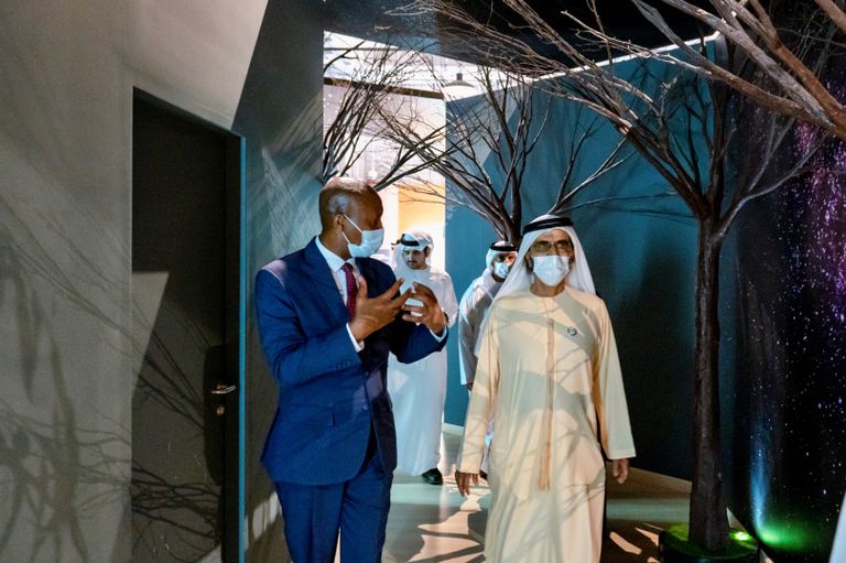 الشيخ محمد بن راشد آل مكتوم  في  إكسبو 2020 دبي