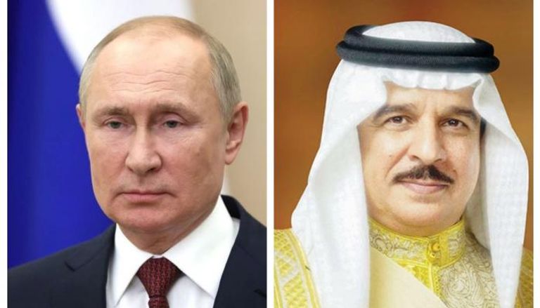 العاهل البحريني حمد بن عيسى والرئيس الروسي فلاديمير بوتين