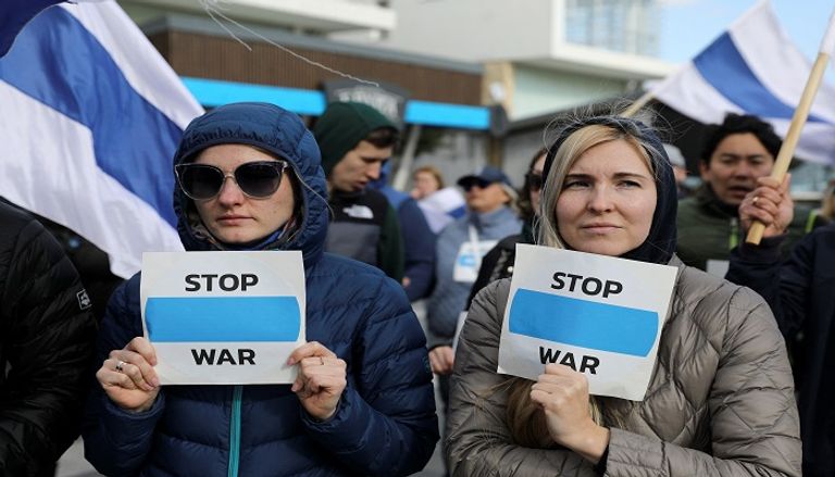 جانب من مسيرات لدعم أوكرانيا في هلسنكي- رويترز