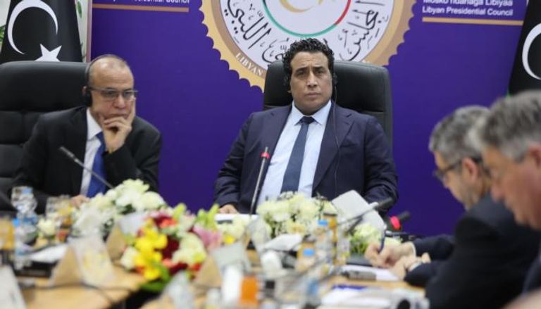 رئيس المجلس الرئاسي الليببي محمد المنفي ونائبه عبدالله اللافي