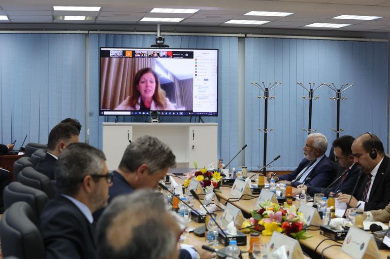 رئيس المجلس الرئاسي الليببي محمد المنفي ونائبه عبدالله اللافي