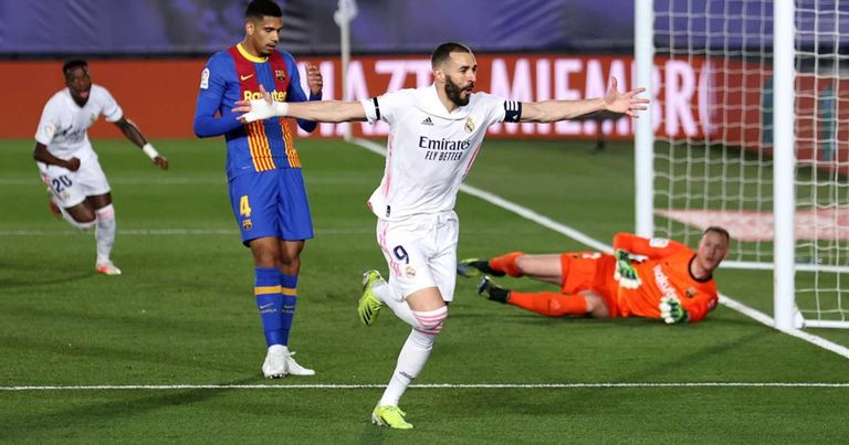 بنزيما نجم ريال مدريد ضد برشلونة في الكلاسيكو إصابة كريم بنزيما نجم ريال مدريد