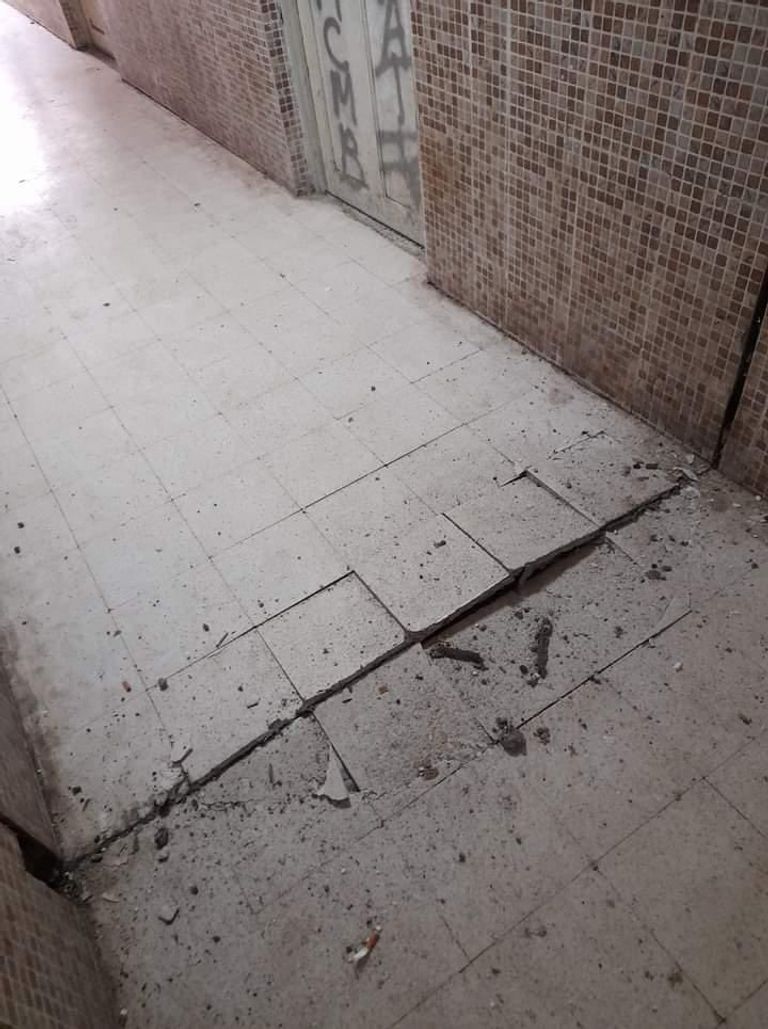 صورة أولية بعد وقوع الزلزال