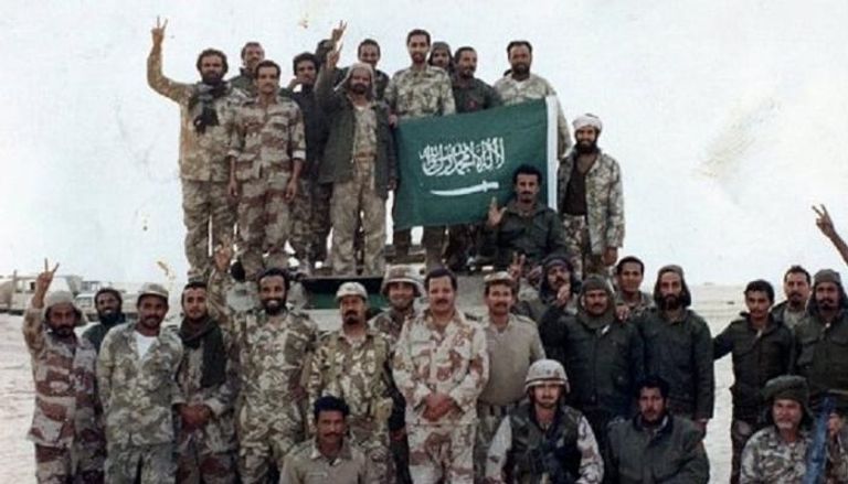 أفراد من الحرس الوطني السعودي بعد تحرير الخفجي- أرشيفية