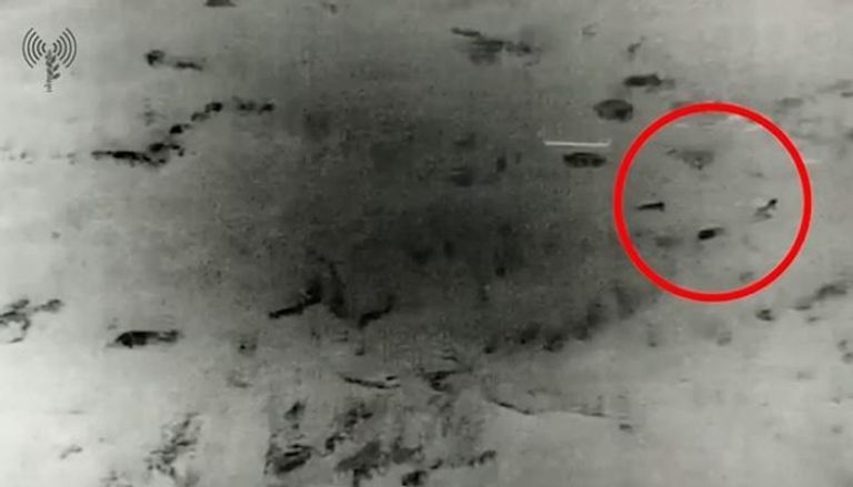صورة من فيديو للجيش الإسرائيلي حول استهداف إحدى الخلايا