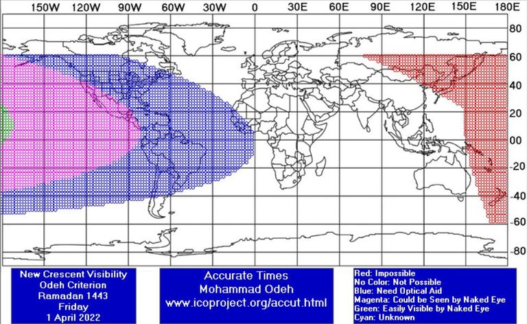 هلال رمضان لن يشاهد بالعين المجردة في أغلب الدول العربية والإسلامية