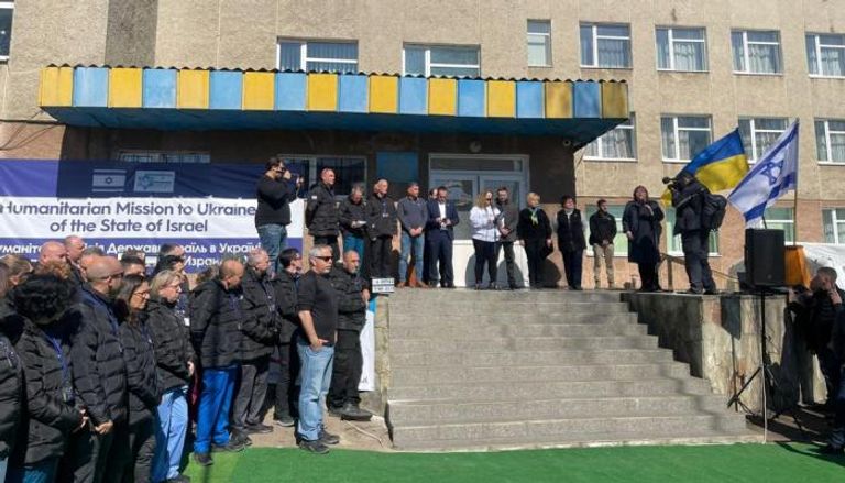 افتتاح المستشفى الميداني الإسرائيلي في أوكرانيا