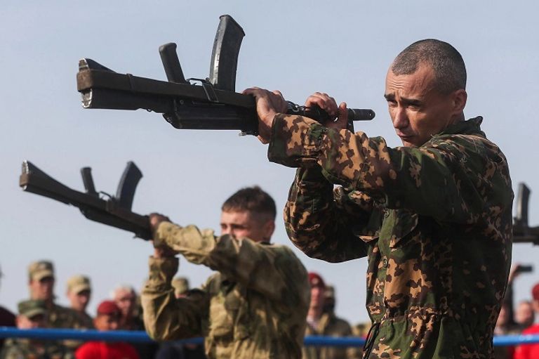 القوات الخاصة الروسية أثناء التدريبات