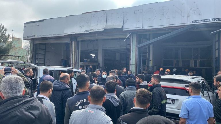 صورة من المكان بعد الانفجار